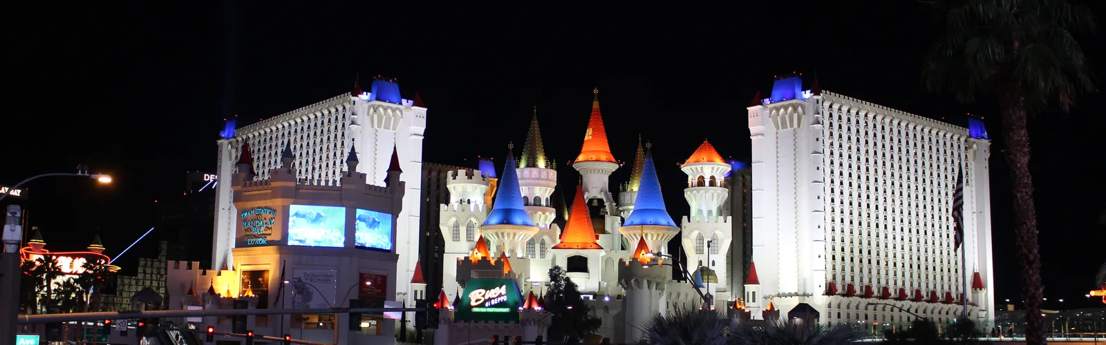 Excalibur hotel Las Vegas at night